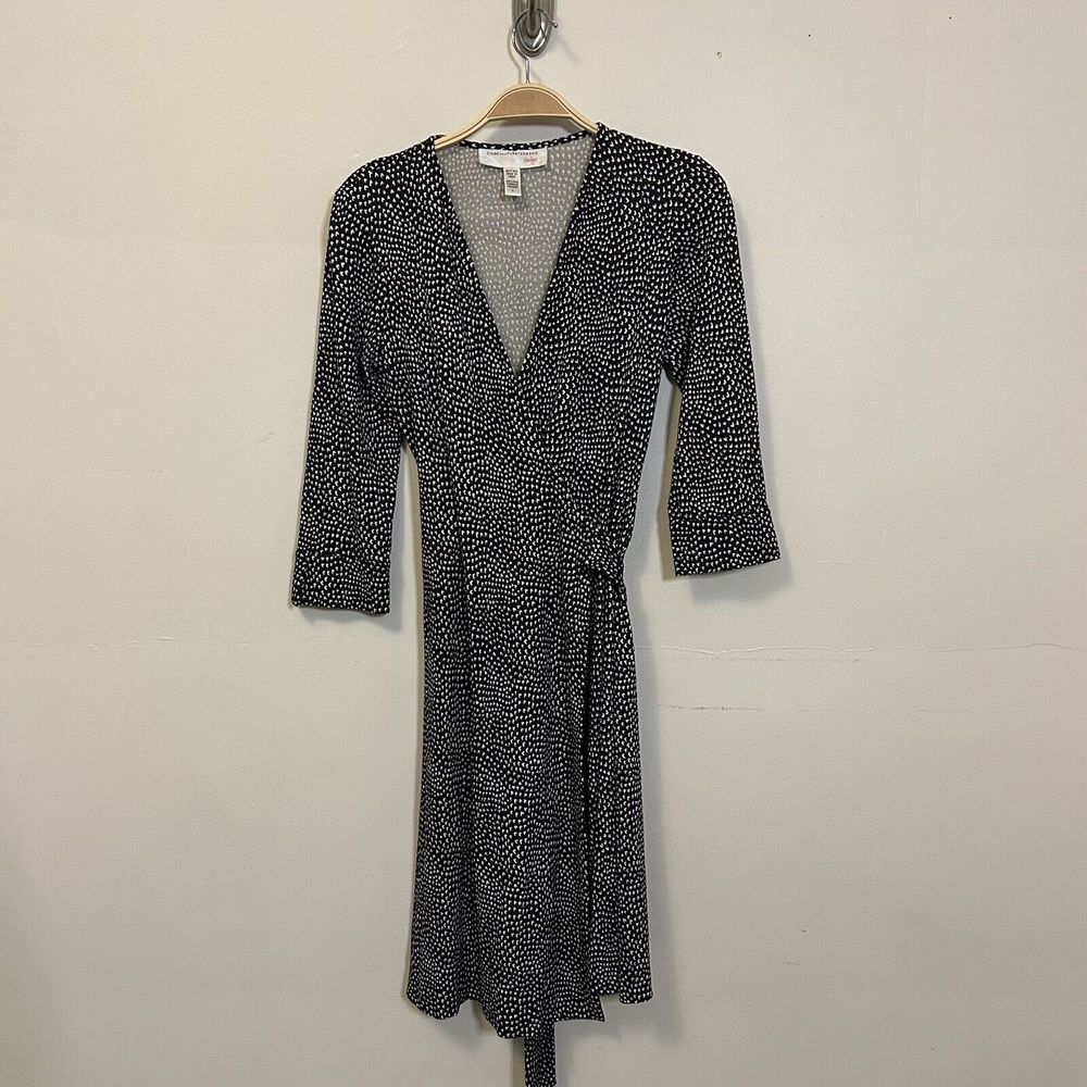 Diane Von Furstenberg Black and White Midi Dress